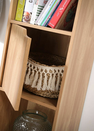 MODU Meuble colonne 3 cases + 1 porte Marron