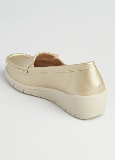 Mocassins avec semelle compensée fantaisie Dore