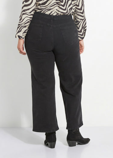Jean 5 poches extensible coupe large Noir