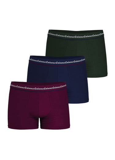 Boxers unis pour homme, Business Bordeaux/Marine/Vert