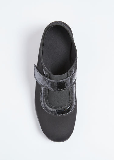 Mocassin élastiqués scratchés confort Noir