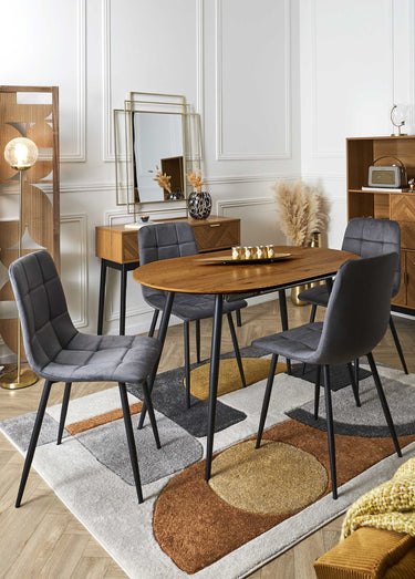 Set 4 Chaises MATEO Gris