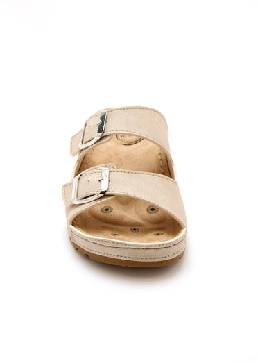 Mules larges, réflexologie plantaire Beige