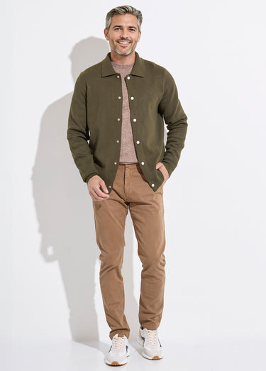 Veste fine en maille avec pressions Vert