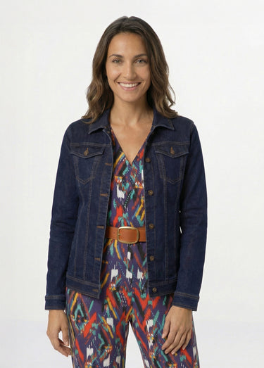Veste en jean coupe droite stretch Indigo
