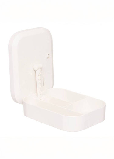 Boite 4 compartiments + miroir lumineux Blanc