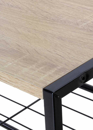 Etagère à chaussures 3 niveaux métal Bois Clair