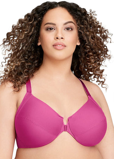 Soutien-gorge WonderWire Grandes Tailles Effet Amincissant, à Armatures et Fermeture Frontale n°1247 Baie rouge
