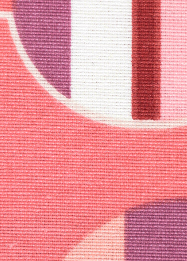 Coupon tissu déco, ovale rétro 2x1,4m Imprime/Rose