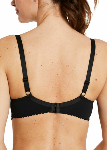 Soutien-gorge avec armatures tulle brodé Noir