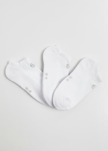 Lot de 3 Chaussettes avec semelle bouclette Blanc