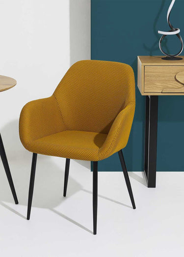 Set 2 Fauteuils design maille mesh ATOME Jaune