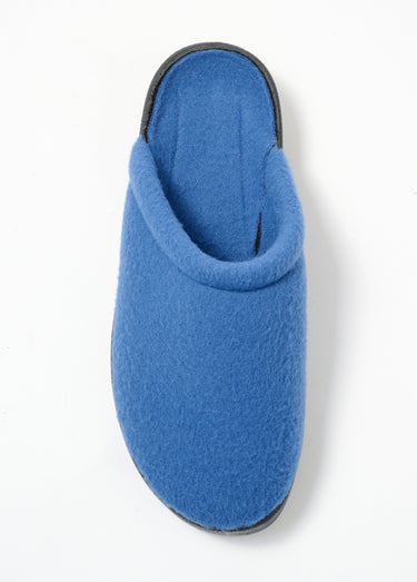 Chaussons mixtes mule largeur confort polaire Bleu Jean
