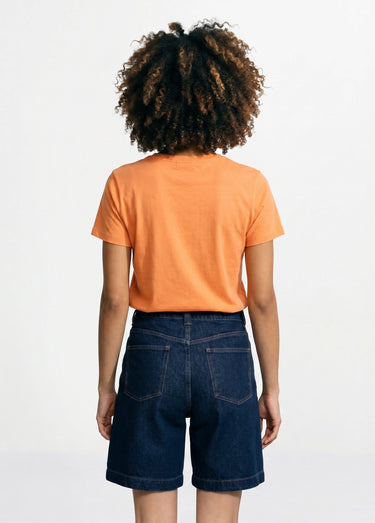 T-shirt manches courtes broderie sunset Orange