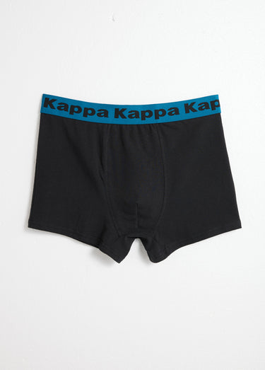 Boxers foncés ceinture colorée logo Noir