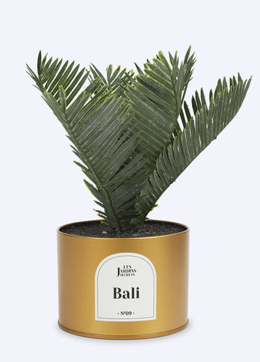 Plante artificielle Oasis + pot métal Bronze