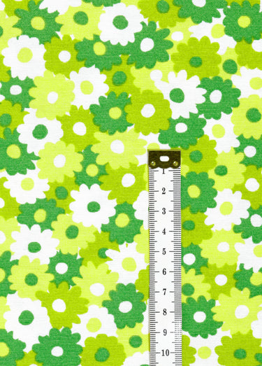 Coupon tissu déco Flower V3, 2x1,4m Vert Fleuri