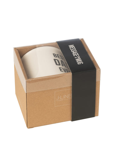 Mug porcelaine message "Best Dad ever" Blanc/Dad