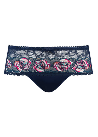 Culotte taille haute Flower Elegance Bleu