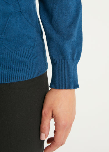 Pull doux uni col montant modal mélangé Canard