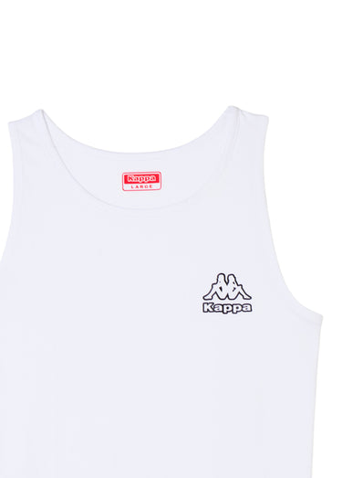 Lot de 2 Débardeurs pur coton col rond Blanc Lot 2