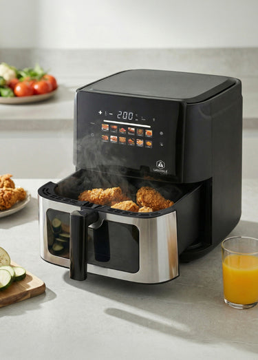Friteuse à air chaud 12 programmes, 8L Noir