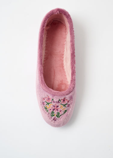 Chaussons ballerines largeur confort Rose