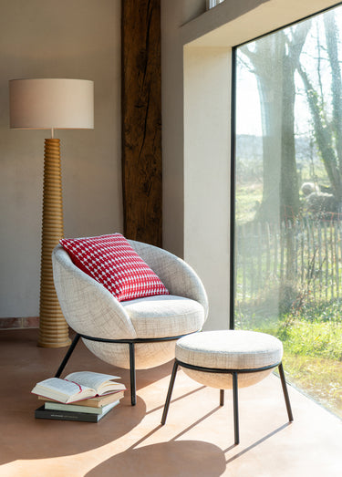 Fauteuil repos tissu + repose pieds 1B Beige