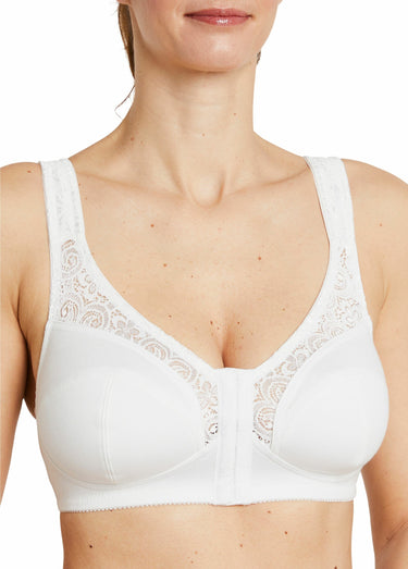 Soutien-gorge sans armatures ouvert devant Blanc