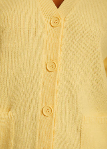 Gilet boutonné maille épaisse Vanille