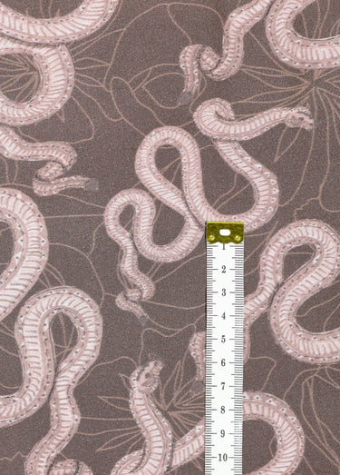 Coupon tissu habillement, motif serpent Imprime Cobra