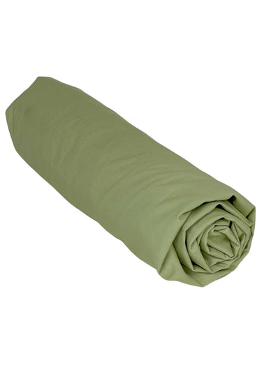 Drap housse percale de coton uni, Maria Kaki