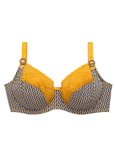Soutien-gorge à armatures Imprime Jaune