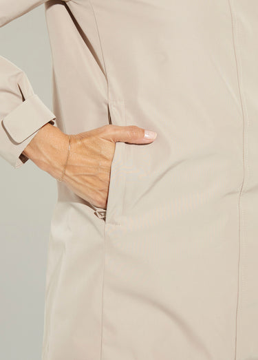 Parka chaude déperlante doublure fourrure Beige