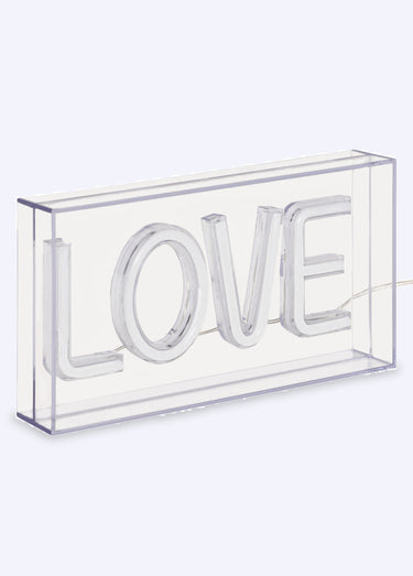 Déco LED à poser inspiration néon Love Blanc