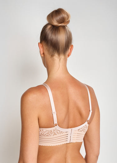 Soutien-gorge emboîtant avec armatures en dentelle Beige