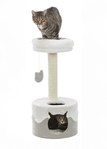 Arbre à chat NURIA, hauteur 71cm Blanc/Gris