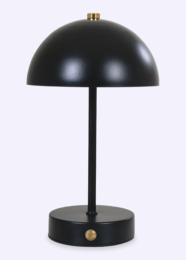 Lampe à poser rechargeable en métal Noir