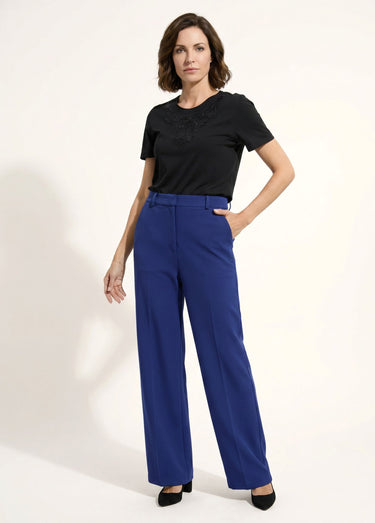 Pantalon fluide large Marine