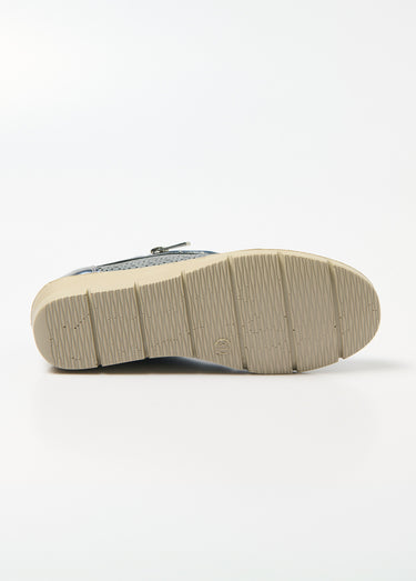 Baskets zippées largeur confort Marine
