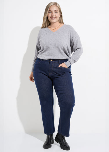 Jean 5 poches denim coupe cigarette Brut