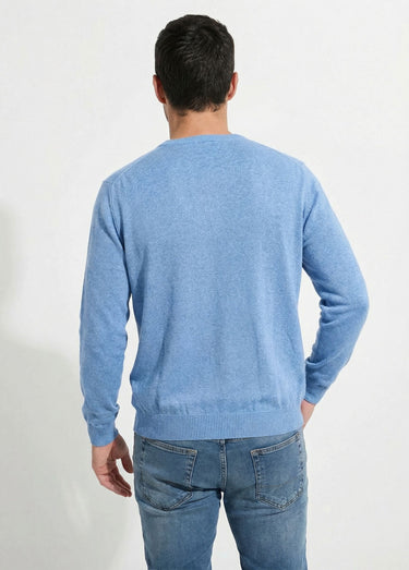Pull col rond maille caviar coton Jean