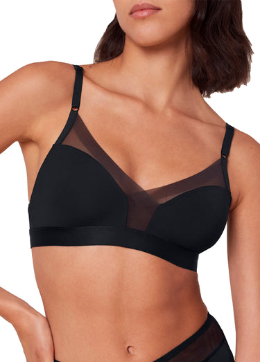 Soutien-gorge mesh sans armature Noir
