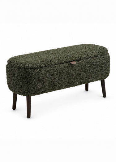 Banc bouclette avec rangement HARLOW Vert