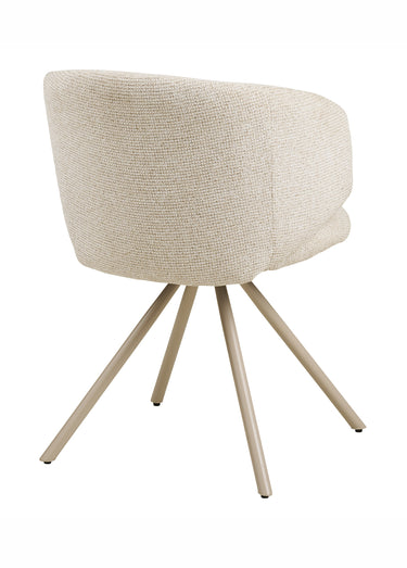 Chaise pivotante pieds métal FULHAM Sable