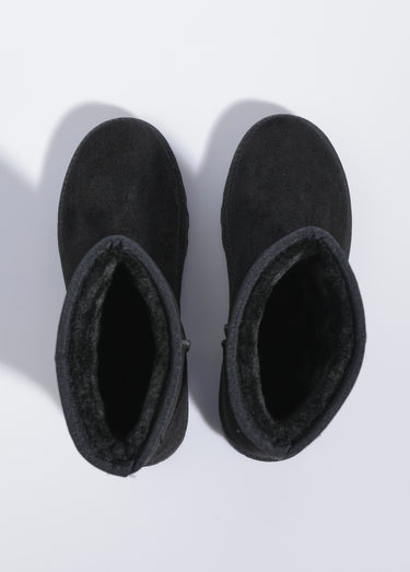Boots fourrées chaudes semelle compensée Noir