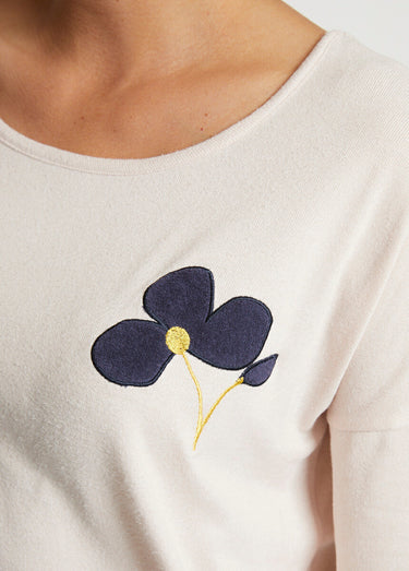 Pyjama uni manches longues maille douce Petale