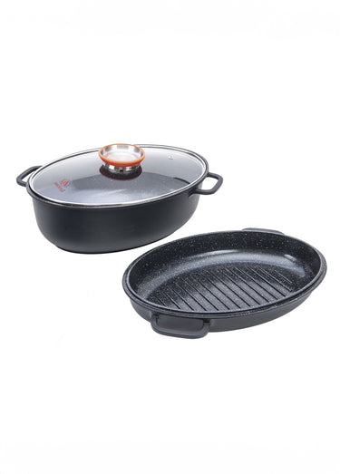 Braisière ovale 38cm céramique tous feux antiadhésive Alizée Noir