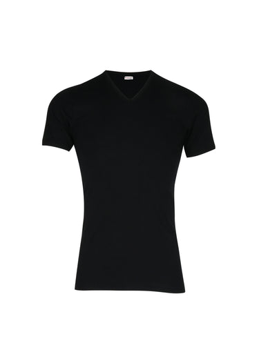 T-shirt à col invisible Noir