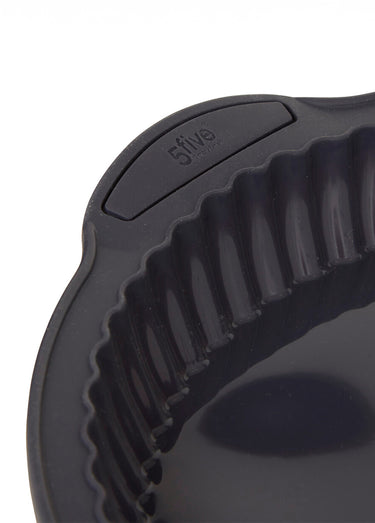 Moule à tarte en silicone et acier Noir